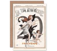 Artery8 La Vie Parisienne Spring Woman Cherub Magazine Cover Sealed Greeting Card Plus Envelope Blank inside