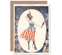 Artery8 La Vie Parisienne WW1 US Army American Magazine Cover Sealed Greeting Card Plus Envelope Blank inside