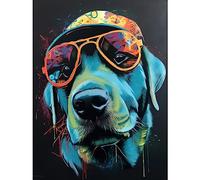 Artery8 Labrador Retriever with Sunglasses and Hat Large Wall Art Poster Print Thick Paper 18X24 Inch