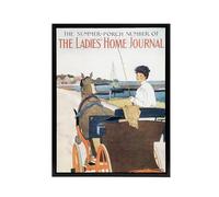 Artery8 Ladies Home Journal Magazine Framed Canvas Wall Art Print Vintage : by Penfield 24x32 Iconic magazine cover reflecting nostalgia ideal for office library or vintage inspired living room