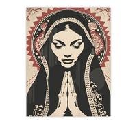 Artery8 Lady in Prayer Artwork Catholic Peace Symmetry Living Room Extra Large XL Wall Art Poster Print