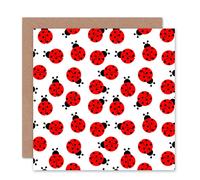 Artery8 Ladybug Ladybird Beetle Pattern Cute Kids Children Card Artery8 Multicolor