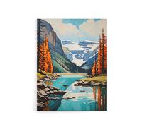 Artery8 Lake Louise Banff in Autumn Canada Canvas Wall Art Print in Blue | Size: W12" x H16" Artery8 Blue W12" x H16"