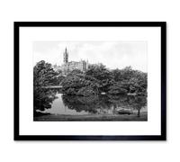 Wee Blue Coo Vintage Photo Landmark University Glasgow 1895 Scotland Framed Wall Art Print