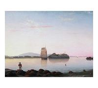 Artery8 Lane Owls Head Penobscot Bay Maine Painting Premium Wall Art Canvas Print 18X24 Inch