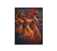 Artery8 Latino Salsa Music Dance Colourful Canvas Abstract Wall Art | Size: W24" x H32" Artery8 Multicolor W24" x H32"