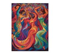 Artery8 Latino Traditional Dance Pastels South America Colourful Bright Bold Painting Rhythm Body Energy Theatre Arts Artwork Extra Large XL Wall Art Poster Print