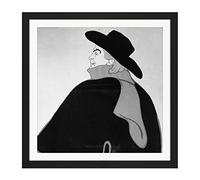 Artery8 Lautrec Black White Singer Aristide Bruant Advert Artwork Square Wooden Framed Wall Art Print Picture 16X16 Inch