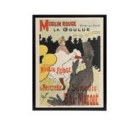 Artery8 Lautrec Moulin Rouge Advert Paris Framed Canvas Wall Art Print | Size: W24" x H32" Artery8 Multicolor W24" x H32"