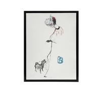 Artery8 Le Salon des Cent Vintage Advert Bonnard Black Framed Canvas Wall Art in White | Size: W12" x H16" Artery8 White W12" x H16"