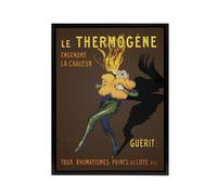 Artery8 Le Thermogene Vintage French Ad Framed Canvas Wall Art Print Cappiello in Brown | Size: W12" x H16" Artery8 Brown W12" x H16"