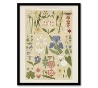 Artery8 Leaves and Flowers From Nature No 8 Framed Wall Art Print A4 Artwork By Owen Jones : Delicate Plant Study Print Enriching Botanical Charm And Grace In Hallway Or Study
