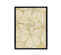 Artery8 Leaves From Nature No 1 Botanical Jones Vintage Framed Canvas Wall Art in Beige | Size: W12" x H16" Artery8 Beige W12" x H16"