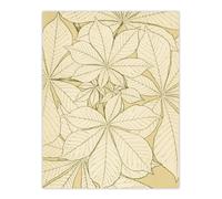 Artery8 Leaves From Nature No 1 Botanical Jones Vintage Wall Art Print Poster in Beige | Size: W12" x H16" Artery8 Beige W12" x H16"
