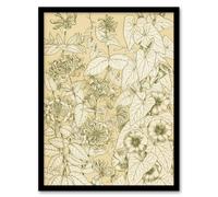 Artery8 Leaves From Nature No 9 Botanical Jones Vintage Framed Wall Art Print in Beige | Size: A4 Artery8 Beige A4