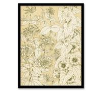 Artery8 Leaves From Nature No 9 Botanical Wall Art Print Framed Poster 12x16 inch Artwork By Owen Jones : Graceful Organic Pattern Infusing Calm Order And Artistry Through Vintage Home Style