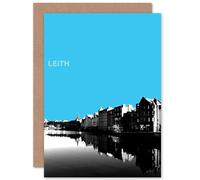 Artery8 Leith Shore Edinburgh Sky Blue Greetings Card Artery8 Blue
