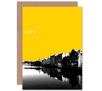 Artery8 Leith Shore Edinburgh Yellow Greetings Card Artery8 Yellow