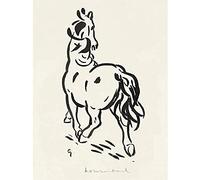 Artery8 Leo Gestel Horse From Behind Drawing Art Print Canvas Premium Wall Decor Poster Mural