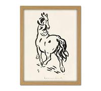 Artery8 Leo Gestel Horse From Behind Drawing Artwork Framed Wall Art Print 18X24 Inch