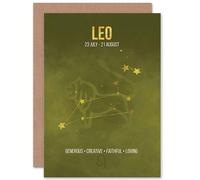 Wee Blue Coo BIRTHDAY CARD - STAR SIGN ASTROLOGY LEO