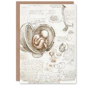 Artery8 Leonardo da Vinci Art Card Studies of the Foetus in the Womb