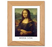 Artery8 Leonardo da Vinci - Mona Lisa | Classic Portrait Oak Wood Framed Wall Art
