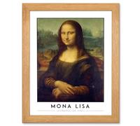 Artery8 Leonardo da Vinci - Mona Lisa | Classic Portrait Oak Wood Framed Wall Art