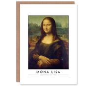 Artery8 Leonardo Da Vinci Mona Lisa Portrait Greeting Card - Famous Renaissance Masterpiece Card