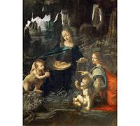 Artery8 Leonardo Da Vinci Virgin Of The Rocks Painting Premium Wall Art Canvas Print 18X24 Inch