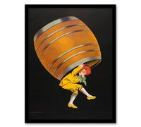 Artery8 Leonetto Cappiello Framed Wall Art Cognac Pellisson Vintage Advert in Black | Size: A4 Artery8 Black A4