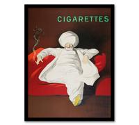 Artery8 Leonetto Cappiello Framed Wall Art JOB Vintage Advert Relaxing Man in Red | Size: A4 Artery8 Red A4