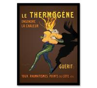 Artery8 Leonetto Cappiello Framed Wall Art Le Thermogene Vintage French Advert - A4 Size