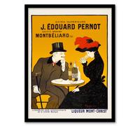 Artery8 Leonetto Cappiello Framed Wall Art Liqueur Mont Christ Vintage Advert in Orange | Size: A4 Artery8 Orange A4