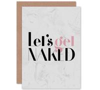 Dusty Rose Lets Get Naked Greetings Card