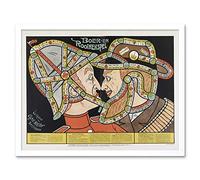 Artery8 Letterpress Printing Boer And Rooinekspel Faces Game Art Print Framed Poster Wall Decor 12x16 inch