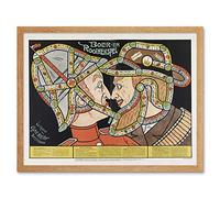 Artery8 Letterpress Printing Boer And Rooinekspel Faces Game Art Print Framed Poster Wall Decor 12x16 inch