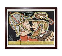 Artery8 Letterpress Printing Boer And Rooinekspel Faces Game Art Print Framed Poster Wall Decor 12x16 inch