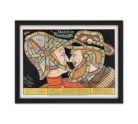 Artery8 Letterpress Printing Boer And Rooinekspel Faces Game Artwork Framed Wall Art Print 18X24 Inch