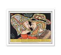 Artery8 Letterpress Printing Boer And Rooinekspel Faces Game Artwork Framed Wall Art Print 18X24 Inch