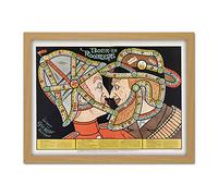 Artery8 Letterpress Printing Boer And Rooinekspel Faces Game Artwork Framed Wall Art Print 18X24 Inch