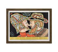 Artery8 Letterpress Printing Boer And Rooinekspel Faces Game Artwork Framed Wall Art Print 18X24 Inch