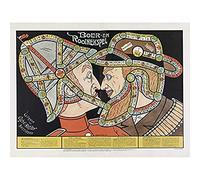 Artery8 Letterpress Printing Boer And Rooinekspel Faces Game Unframed Wall Art Print Poster Home Decor Premium