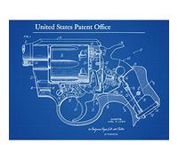 Artery8 Lewis Colt Revolver Gun Firing Mechanism 1972 Patent Large Wall Art Poster Print Thick Paper 18X24 Inch
