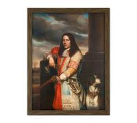 Artery8 Lievens Vice Admiral Angel De Ruyter Artwork Framed Wall Art Print 18X24 Inch