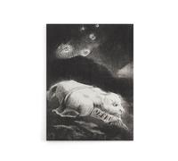 Artery8 Life Awakening in Obscure Matter Redon Vintage Canvas Wall Art in Black | Size: W24" x H32" Artery8 Black W24" x H32"