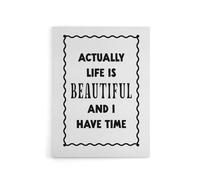 Artery8 Life Is Beautiful & l Have Time Bright Simple Canvas Wall Art Print in White | Size: W12" x H16" Artery8 White W12" x H16"