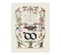 Artery8 Ligature Guide with Butterfly Calligraphy Wall Art Poster Print in White | Size: W24" x H32" Artery8 White W24" x H32"