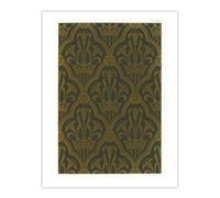 Artery8 Lily And Crown Art Deco Pattern Audsley Wall Art Poster Print 12X16"