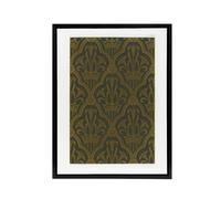 Artery8 Lily & Crown Art Deco Pattern Audsley Framed Canvas Wall Art Print in Gold | Size: W24" x H32" Artery8 Gold W24" x H32"